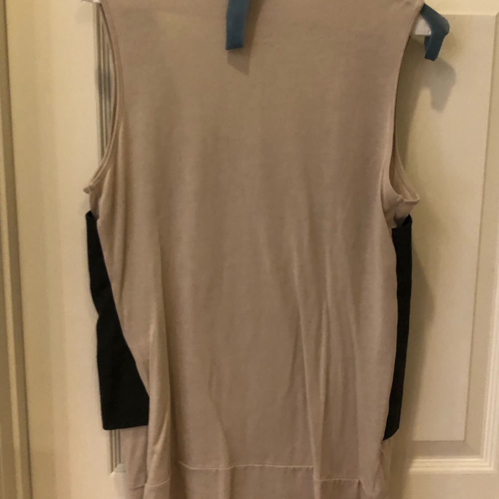 Vest tan and grey overlay